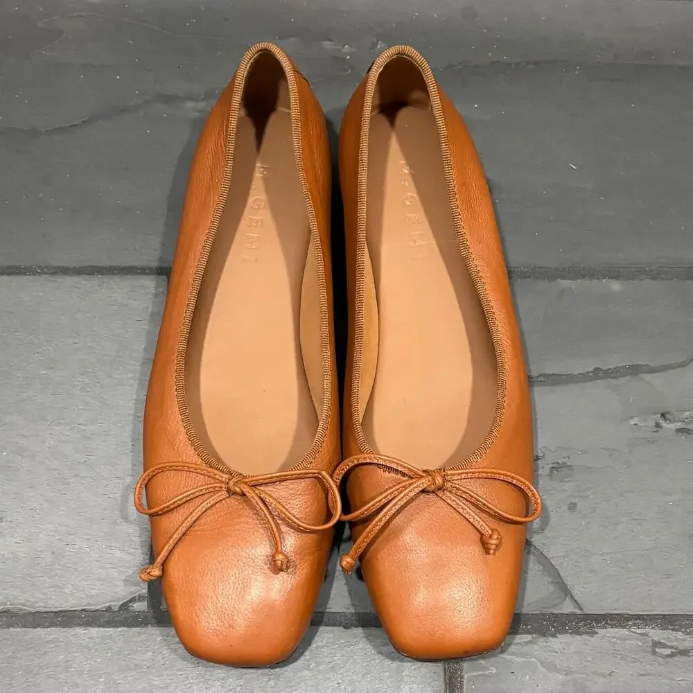 M. Gemi the Danza Tan Nappa Ballet Flat - size 36.5 (US 6)